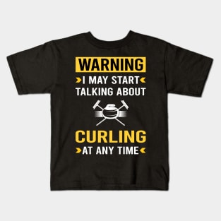 Warning Curling Kids T-Shirt